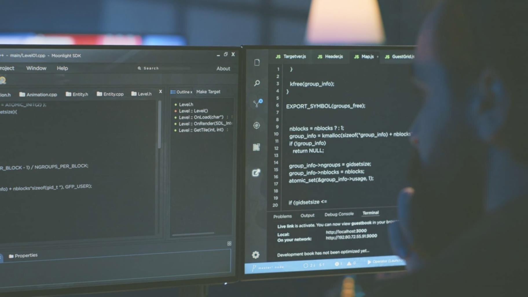 Completed mobile game project displayed on multiple devices